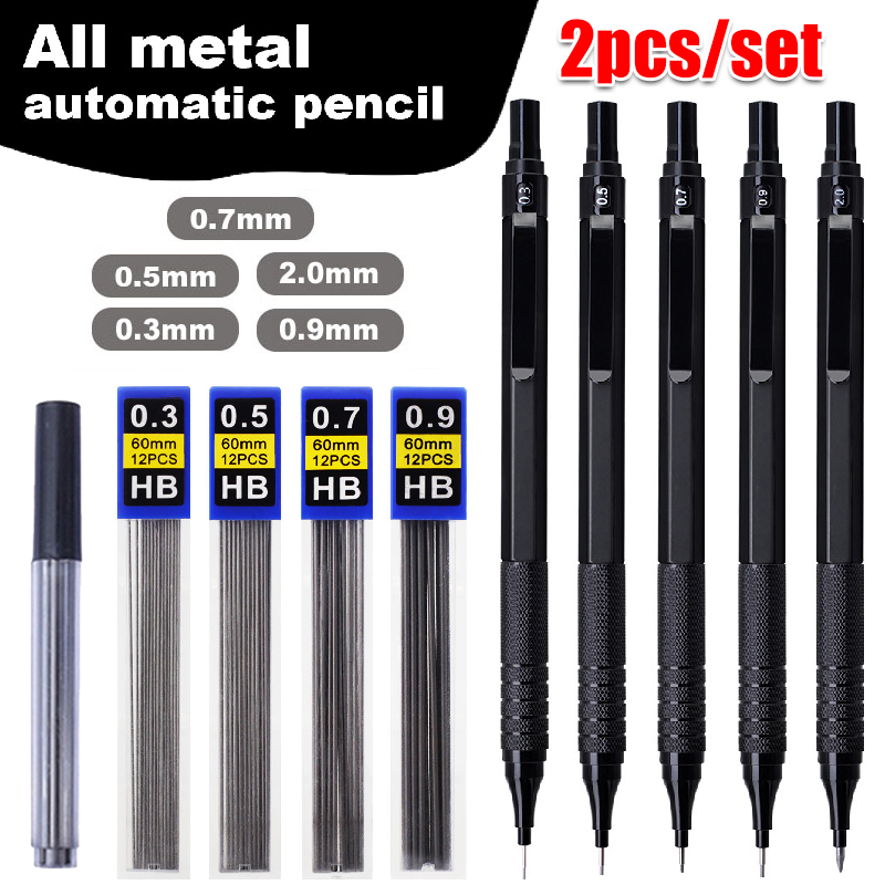 Mechanical Pencil 0.3 - Siyah Düşük Ağırlık Merkezli Metal Mekanik