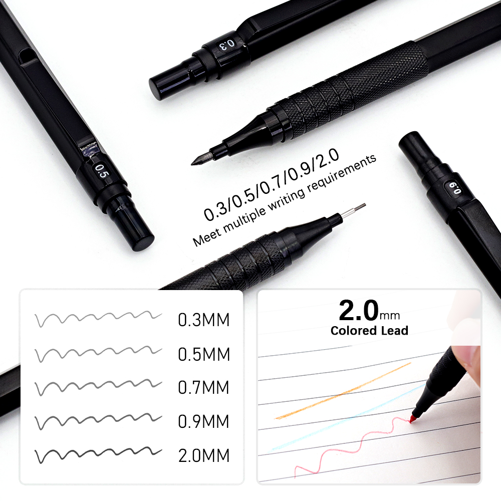 Siyah Düşük Ağırlık Merkezli M - Mechanical Pencil 0.3 incelemesi ve fiyatı